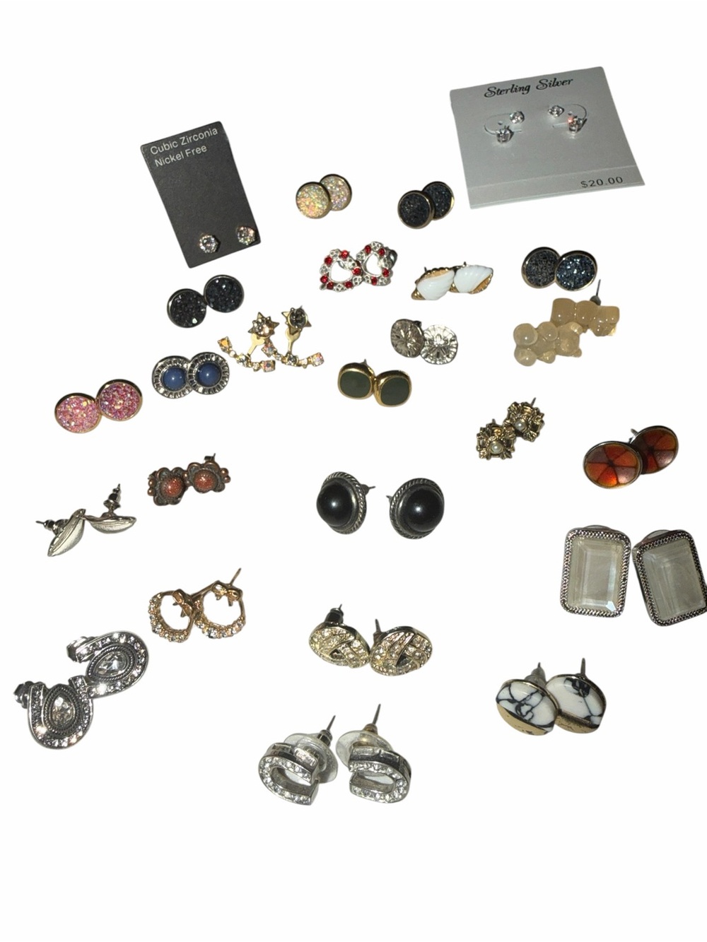 Mixed Women's Stud Earring Set - Assorted Colors